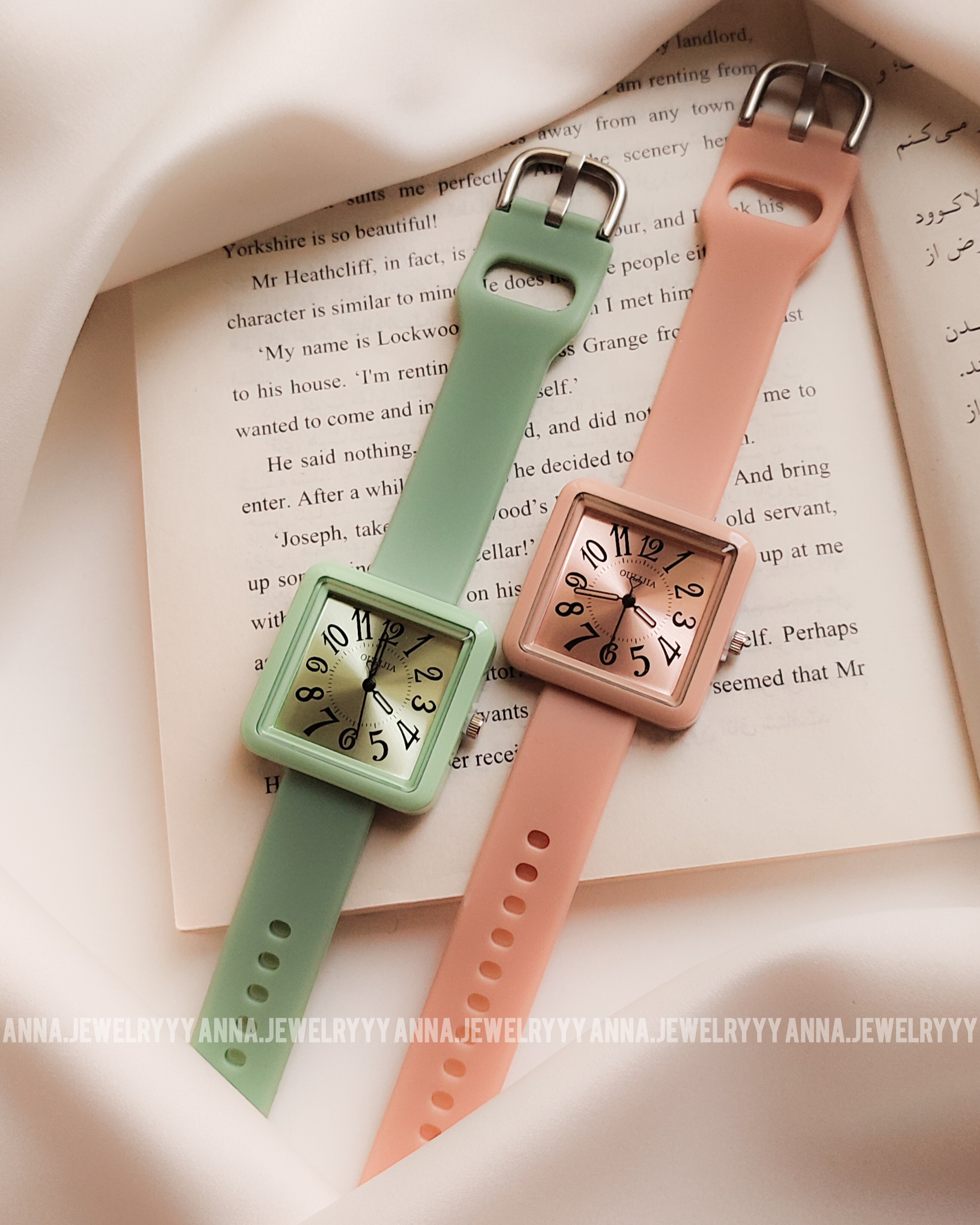 ساعت سیلیکونی صفحه مربعی الیجیا